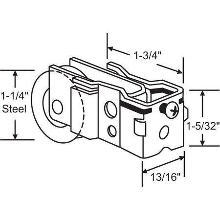 Strybuc Patio Door Roller Assembly 9-215D